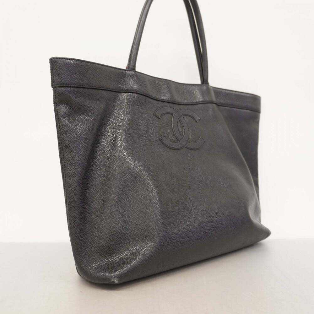 CHANEL Black Caviar Leather Tote Bag - Picture 2 of 12